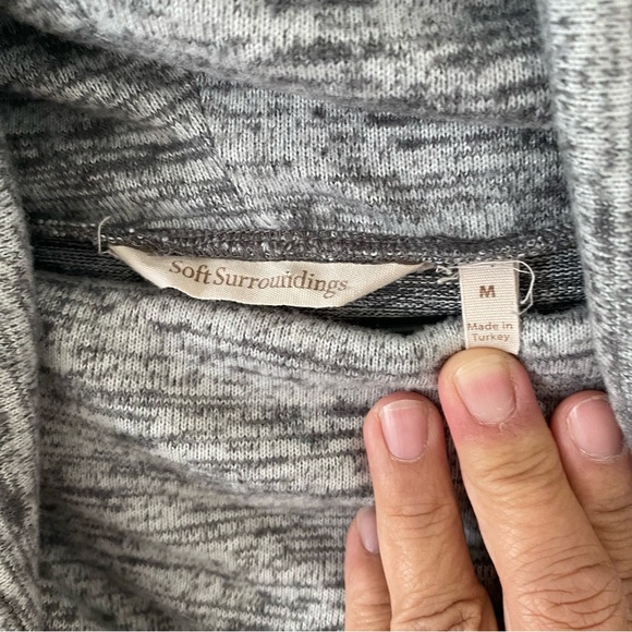 Soft Surroundings Cloud 9 Cowl Neck Tunic Sweater Gray Size M - Picture 5 of 6